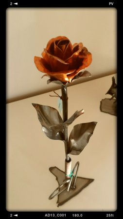 Rose aus Kupfer